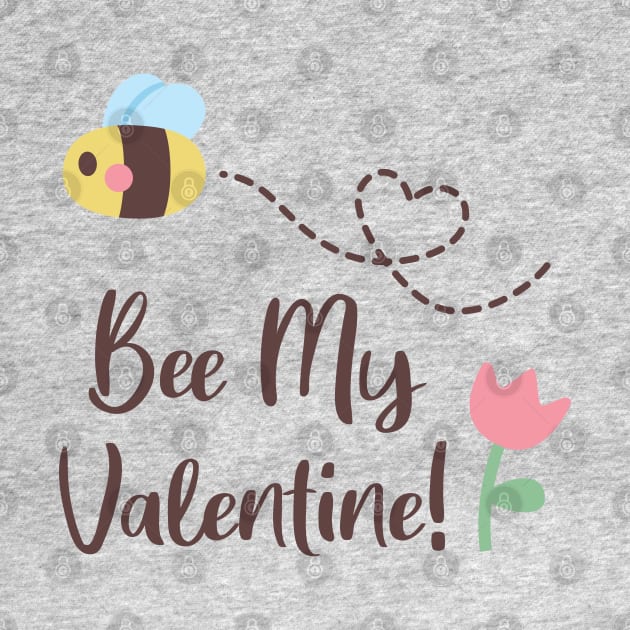 Cute Little Bee My Valentine Flying Heart Trail by rustydoodle